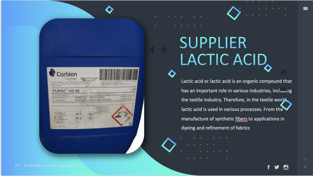Supplier Lactic Acid